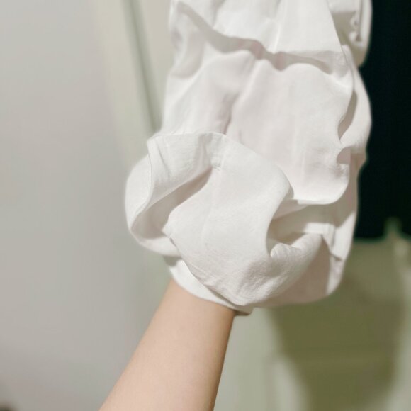 English Factory Mixed-Media Ribbed Top  Black/White XS - Picture 4 of 6